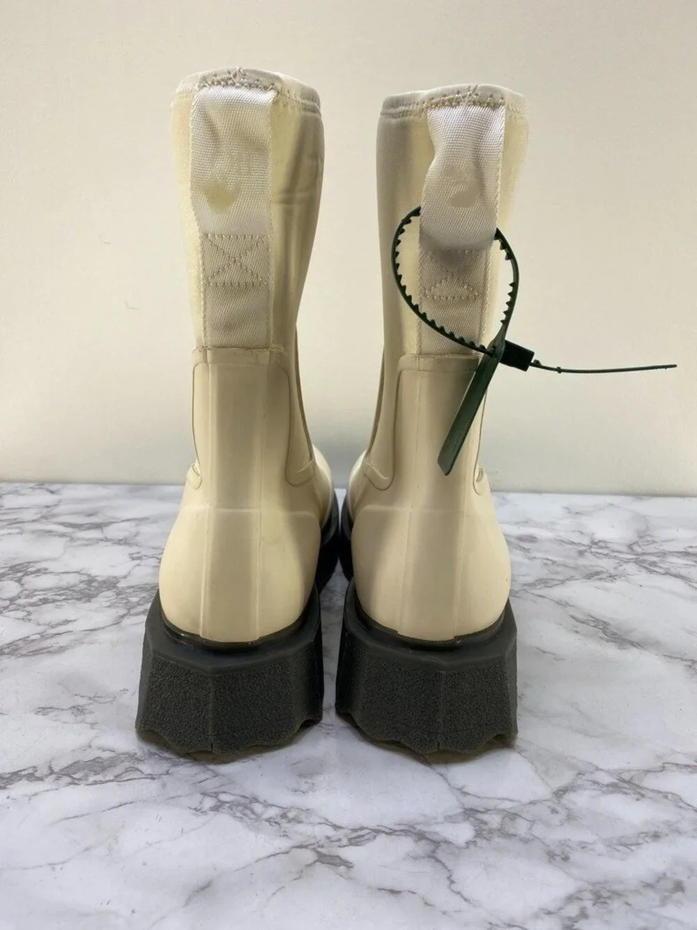 Off-White Graphic Printed Round Toe Ankle Boots SZ 10 ''40''